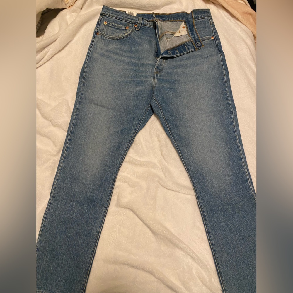 Levi’s 501, new with tags, medium wash, button fly